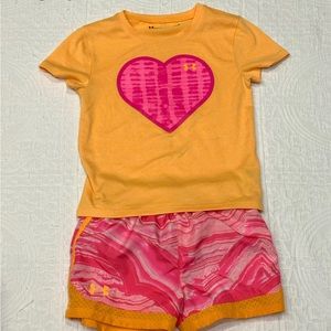 Under armour girls set sz 5
